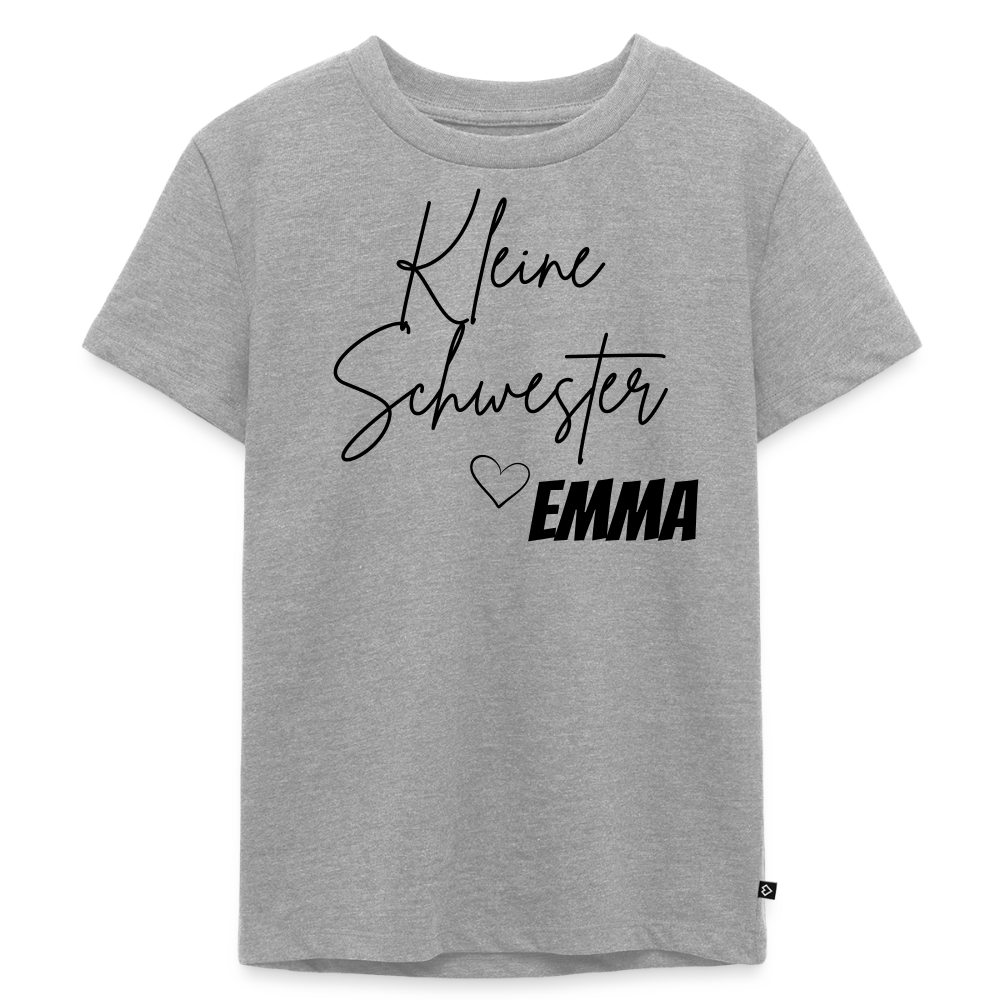 Geschwistershirt Kleine Schwester - Grau meliert