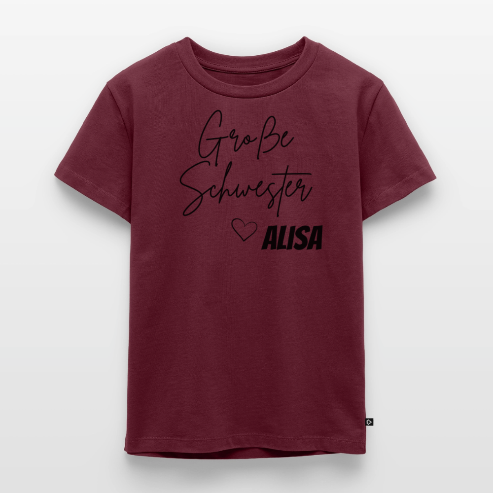 Geschwistershirt Große Schwester - Burgunderrot
