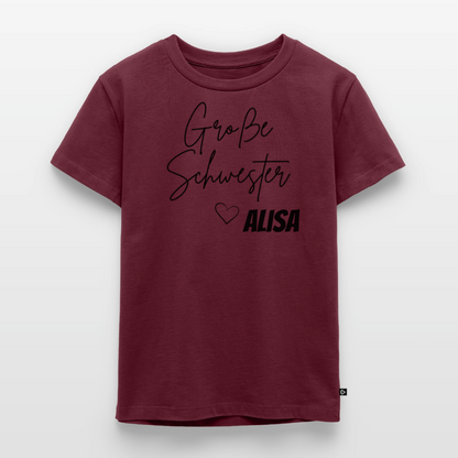 Geschwistershirt Große Schwester - Burgunderrot