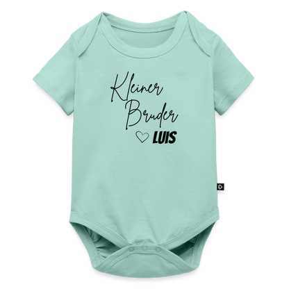 Baby Bio-Kurzarm-Body Kleiner Bruder - Mint 
