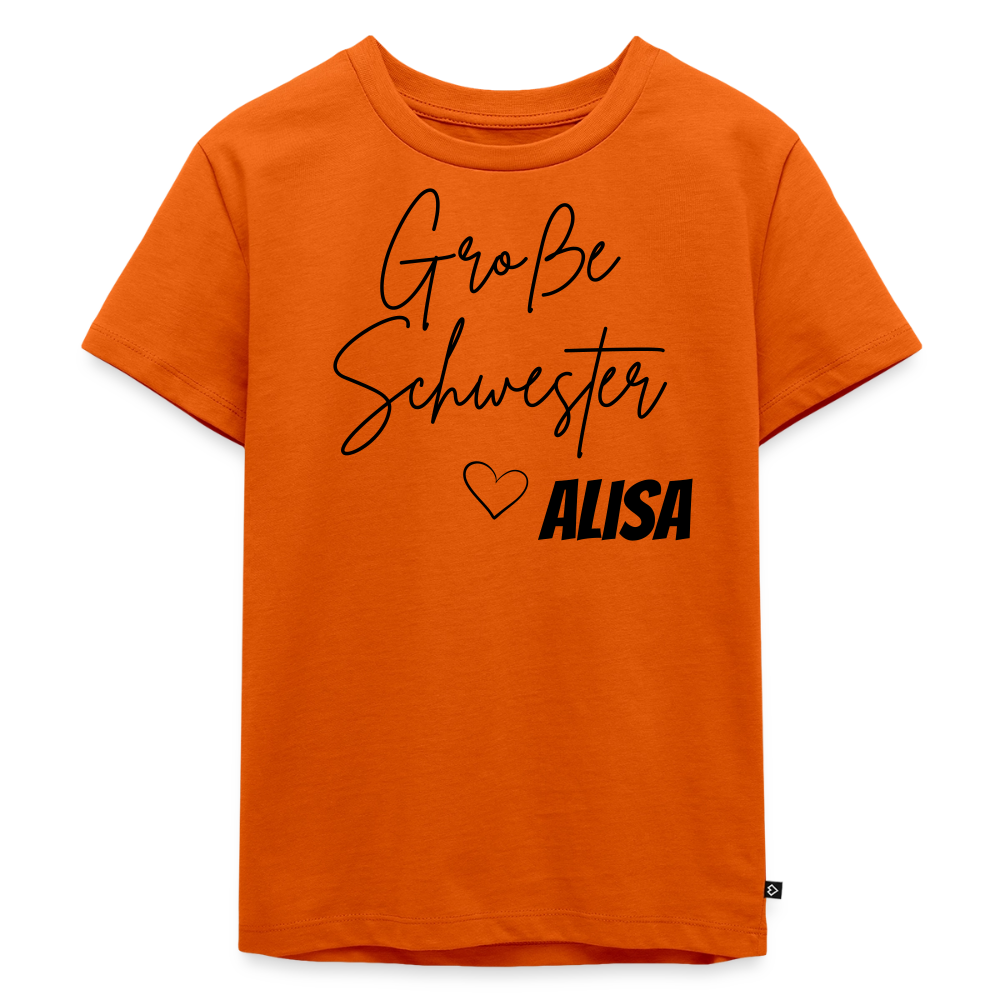 Geschwistershirt Große Schwester - Orange 