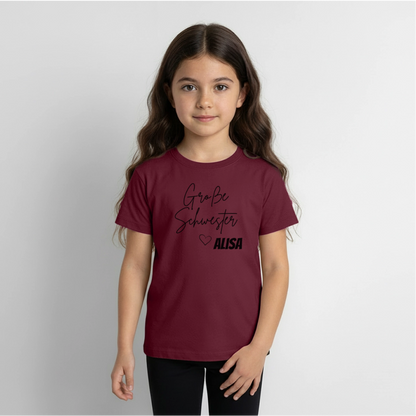 Geschwistershirt Große Schwester - Burgunderrot