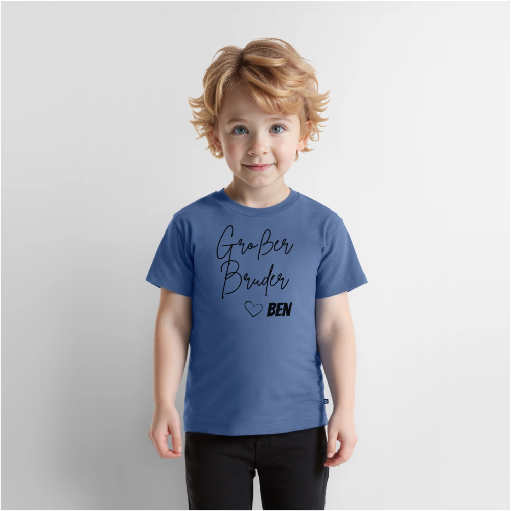 Geschwistershirt Großer Bruder - Taubenblau