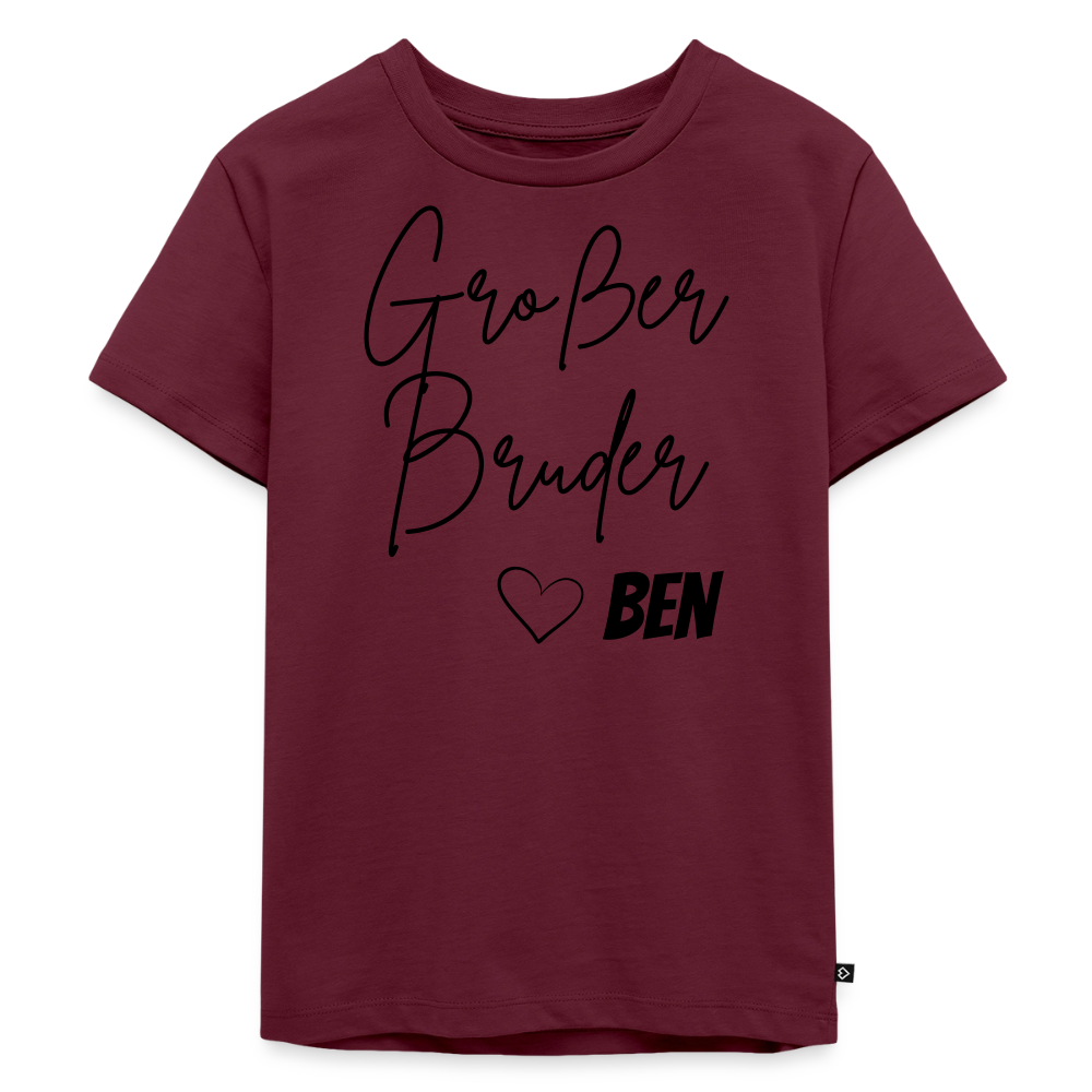 Geschwistershirt Großer Bruder - Burgunderrot