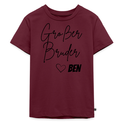Geschwistershirt Großer Bruder - Burgunderrot