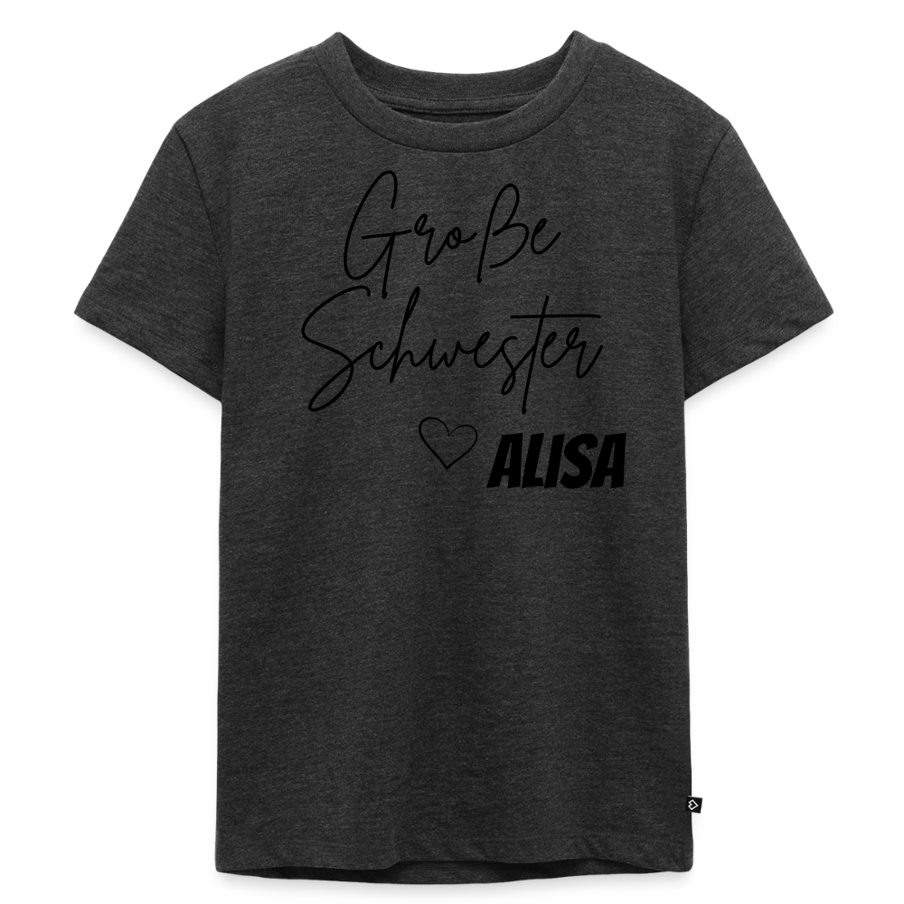 Geschwistershirt Große Schwester - Anthrazit meliert