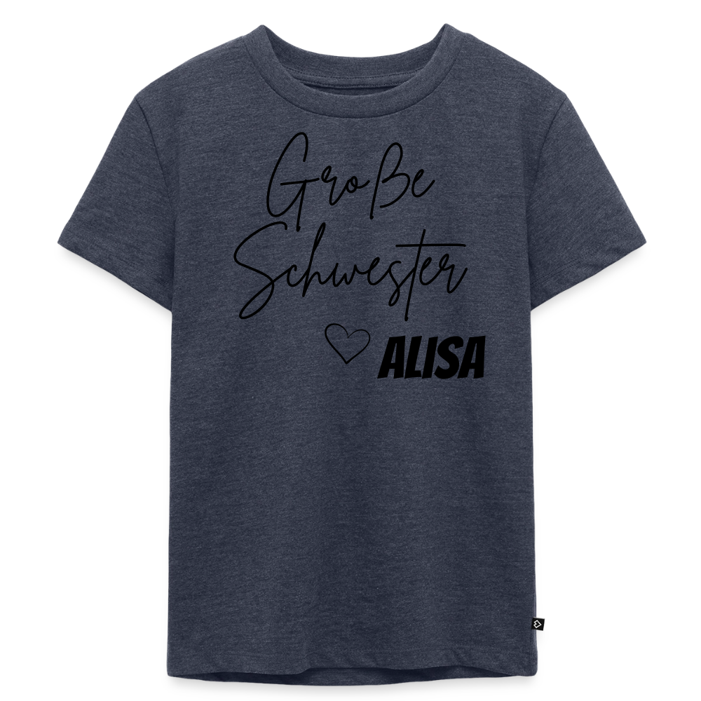 Geschwistershirt Große Schwester - Jeansblau 