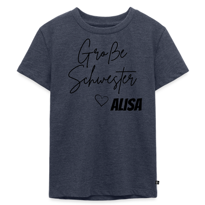 Geschwistershirt Große Schwester - Jeansblau 