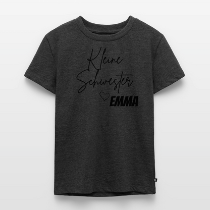Geschwistershirt Kleine Schwester - Anthrazit meliert