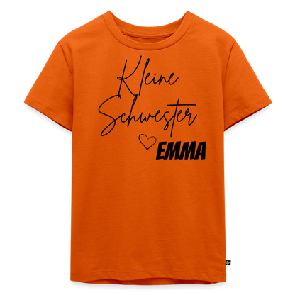 Geschwistershirt Kleine Schwester - Orange 