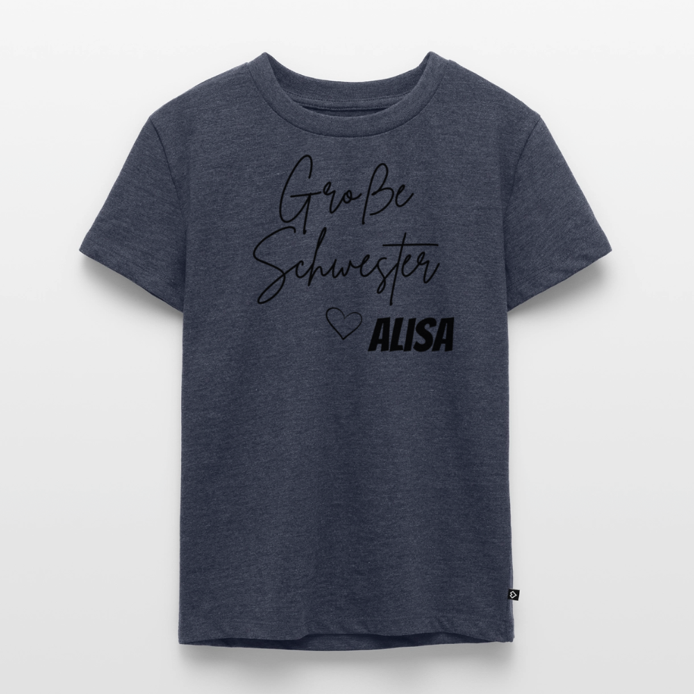 Geschwistershirt Große Schwester - Jeansblau 