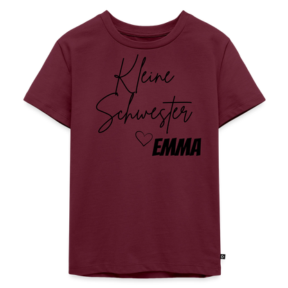 Geschwistershirt Kleine Schwester - Burgunderrot