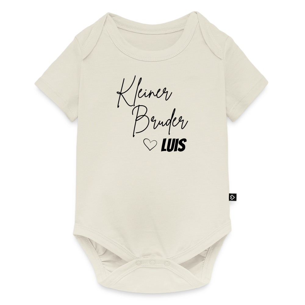 Baby Bio-Kurzarm-Body Kleiner Bruder - Naturweiß