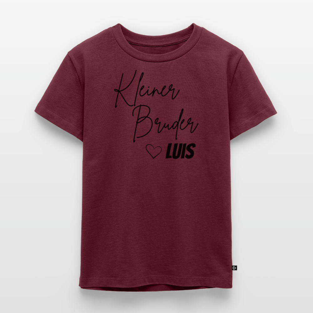 Geschwistershirt Kleiner Bruder - Burgunderrot