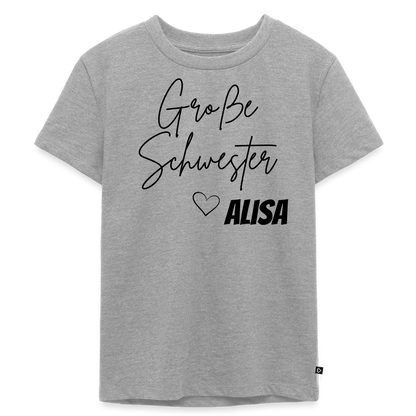 Geschwistershirt Große Schwester - Grau meliert