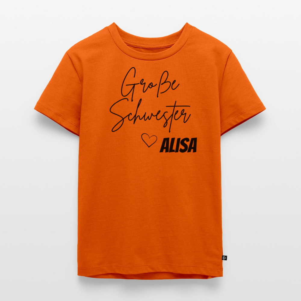 Geschwistershirt Große Schwester - Orange 
