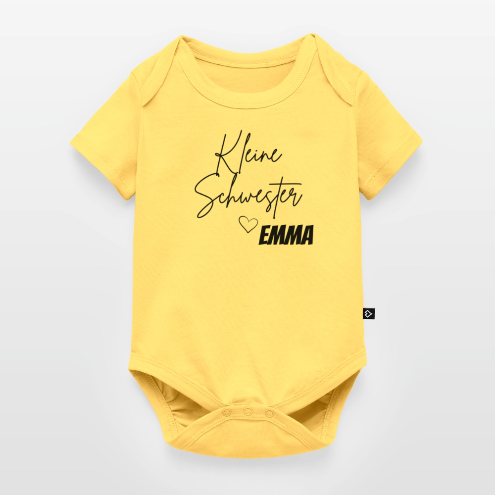 Baby Bio-Kurzarm-Body - Pastellgelb