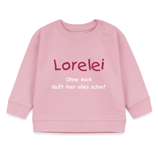 Stella Bio-Sweatshirt Ohne mich läuft alles schief - Hellrosa