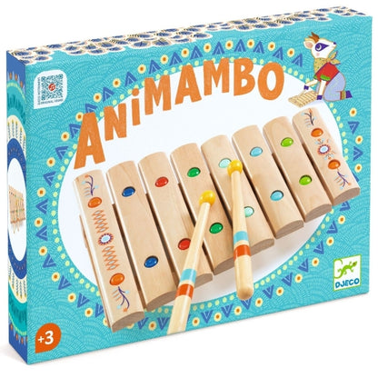 Djeco Musikinstrument Animambo Xylophon 3J+