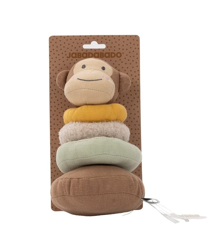 Jabadabado Baby Stapelspiel mit Stoffringen Äffchen