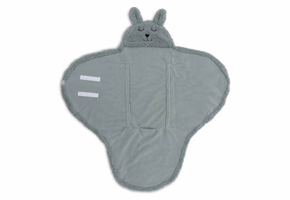 Jollein Wickeldecke Einschlagdecke Bunny Sea Green