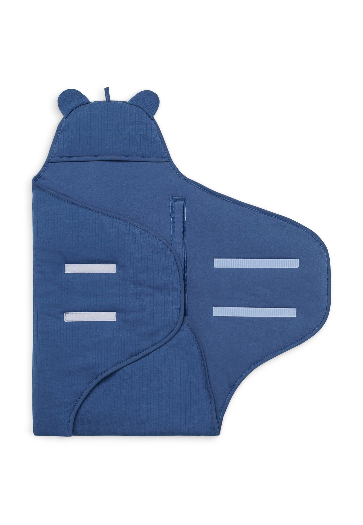 Jollein Wickeldecke Einschlagdecke Bear Stripes Jeansblau