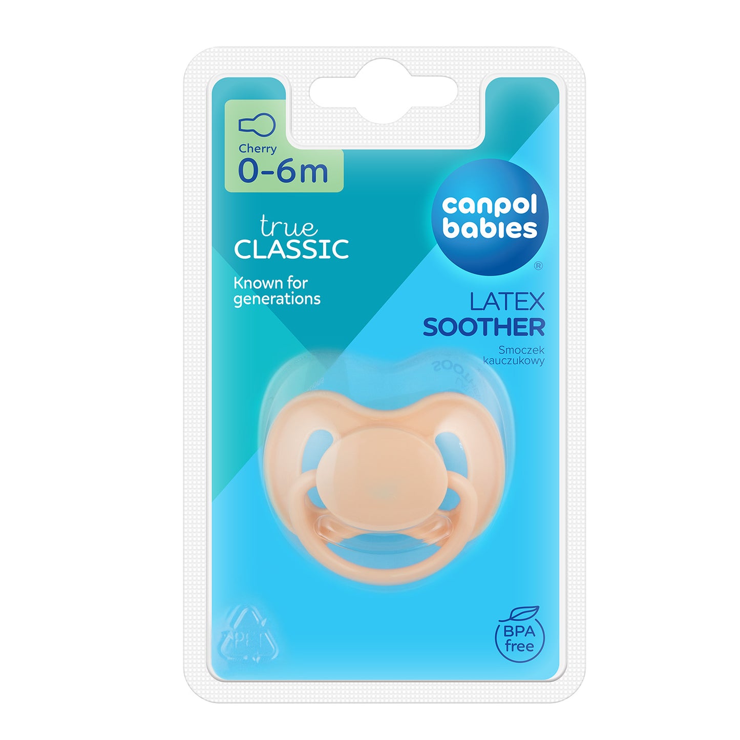 Canpol Kirschform Schnuller Cherry Beruhigungssauger Latex Plain