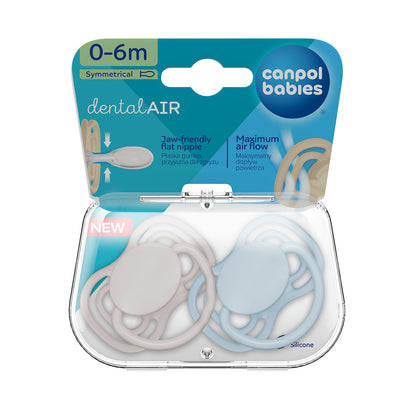 Canpol DentalAir Schnuller Beruhigungssauger Symmetrisch Silikon