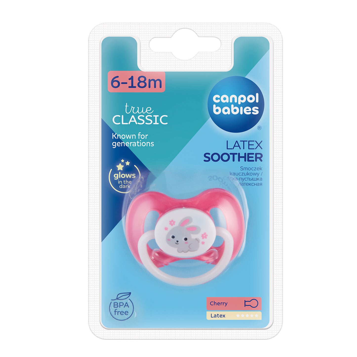 Canpol Schnuller Kirschform Beruhigungssauger Latex Bunny & Company
