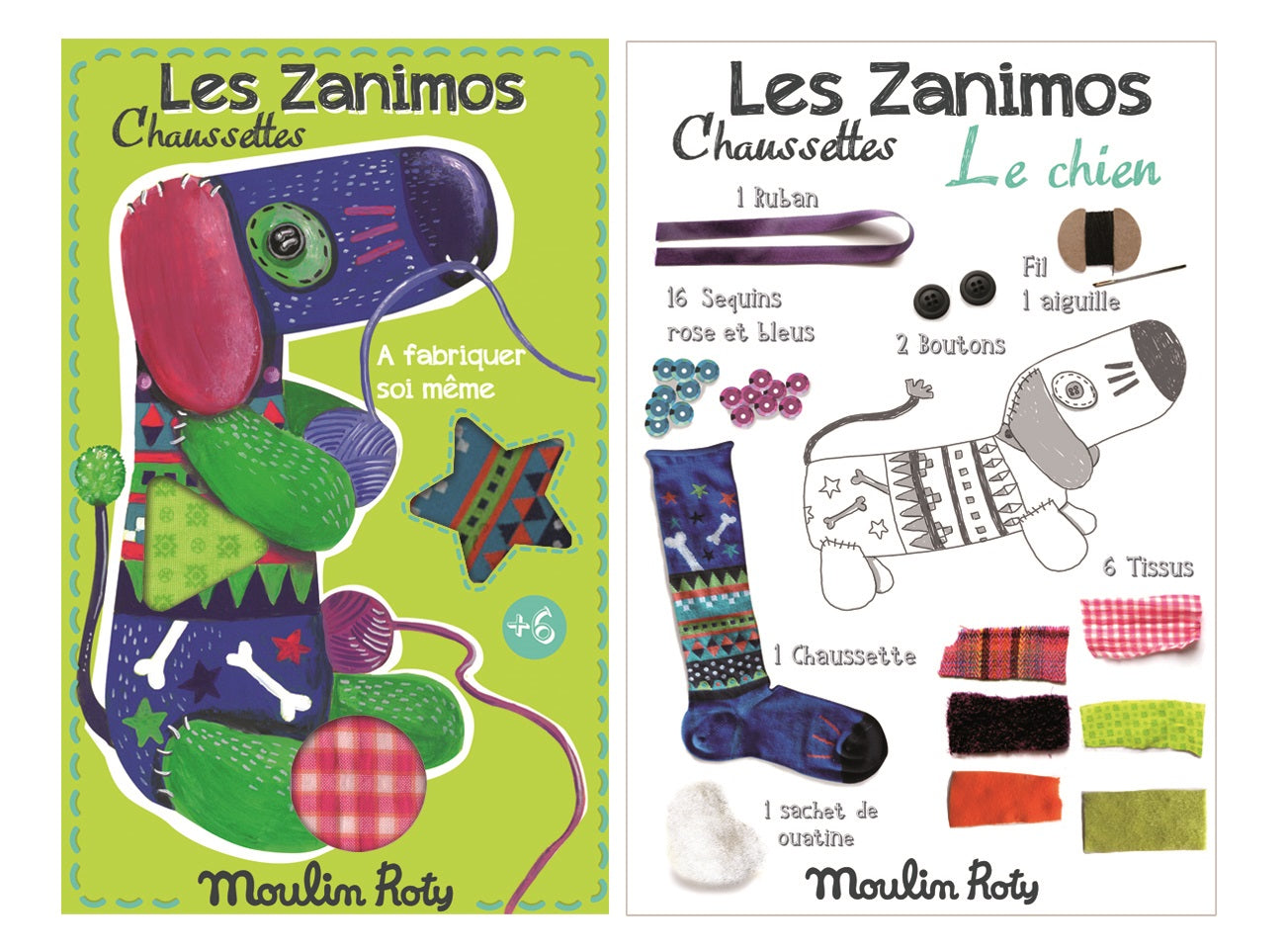 Moulin Roty Les Zanimos Bastelset Strumpfhund