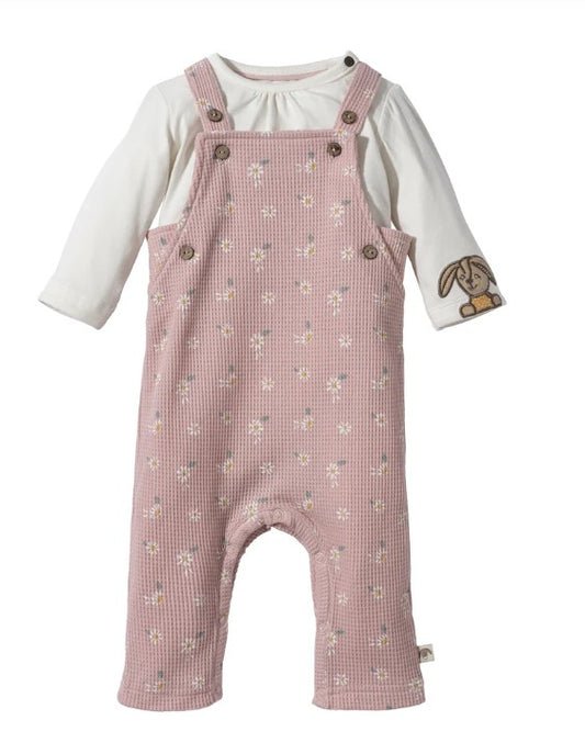 Sterntaler Waffelpiqué Set Margeriten Rosa Latzhose & Body