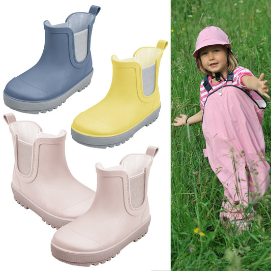 Playshoes kurze Gummistiefel Uni Pastell