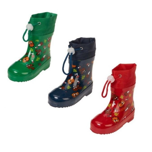 Playshoes Gummistiefel Halbschaft Waldtiere gefüttert