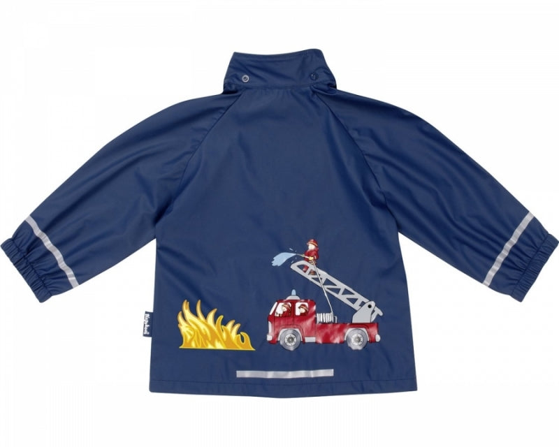 Playshoes Regenjacke Feuerwehr blau