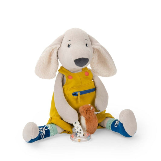 Moulin Roty XL Aktivitäten Hund Pilou moosgrün 56cm