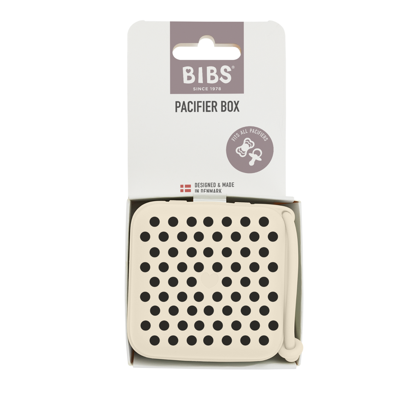 BIBS Schnullerbox Studio Collection Punkte Schwarz