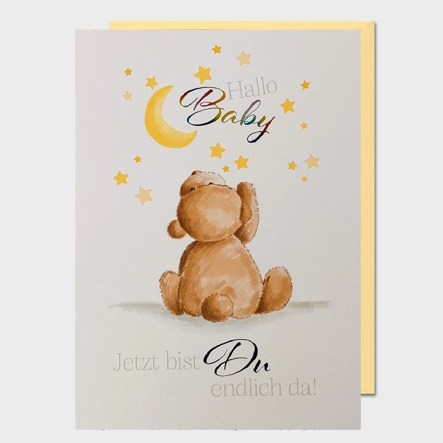 Umschlagkarte Baby - Endlich bist du da!