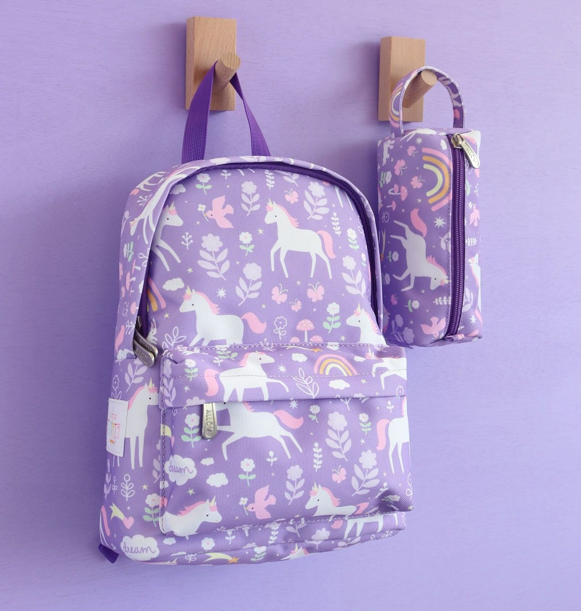 ALLC Kinder Reisegepäck Set Einhorn Lila 4tlg