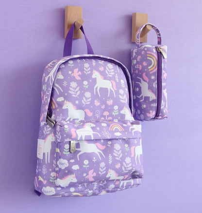 ALLC Kinder Reisegepäck Set Einhorn Lila 4tlg