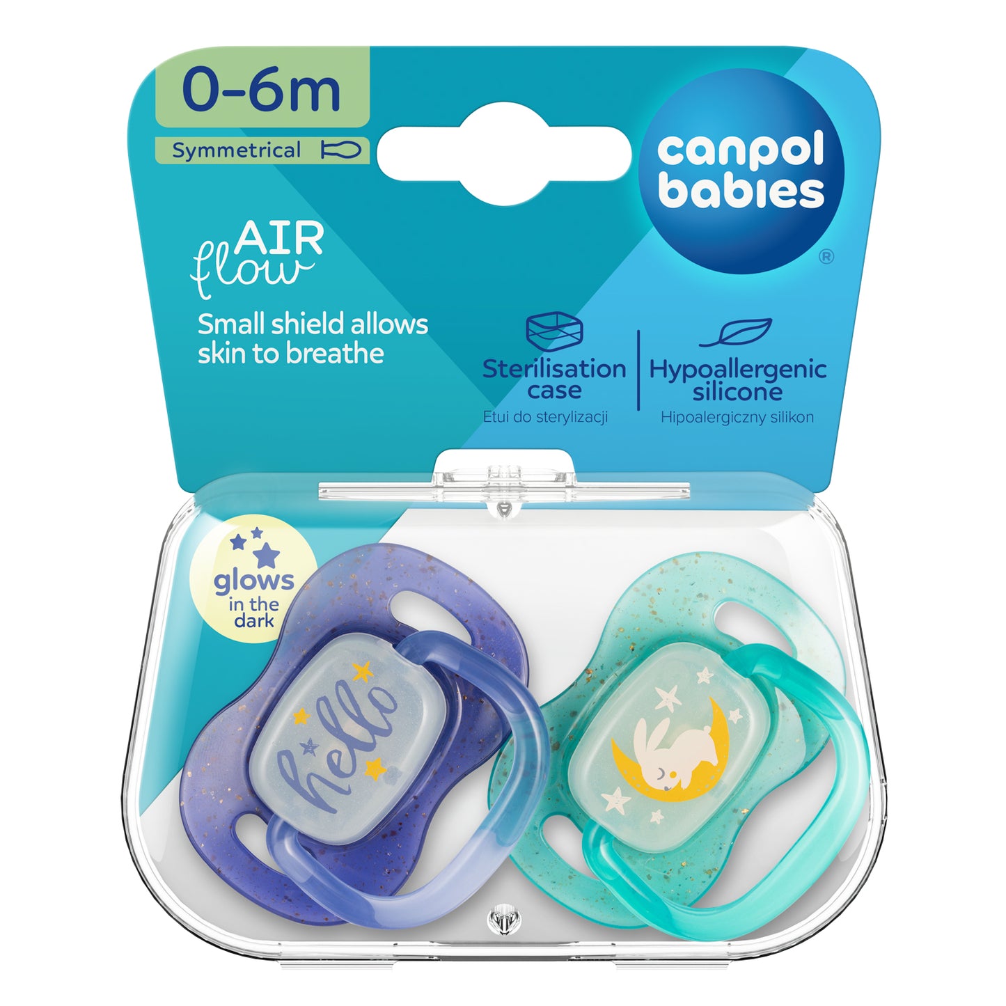 Canpol Baby Silikon Symmetrischer Schnuller Beruhigungssauger  Hello Dream