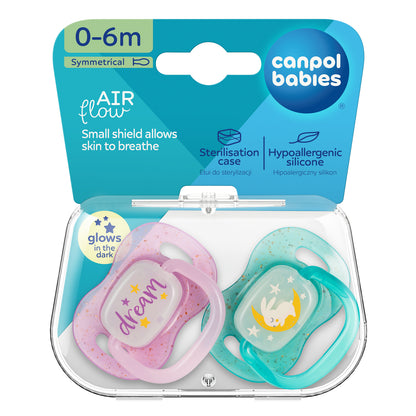 Canpol Baby Silikon Symmetrischer Schnuller Beruhigungssauger  Hello Dream