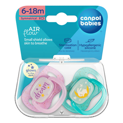 Canpol Baby Silikon Symmetrischer Schnuller Beruhigungssauger  Hello Dream