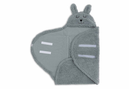 Jollein Wickeldecke Einschlagdecke Bunny Sea Green