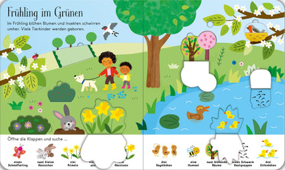 Usborne Kinderbuch mit Klappen: Wetter und Jahreszeiten 3J+