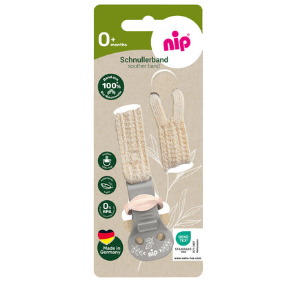 Nip Schnullerband Stay Green für Schnuller mit Ring