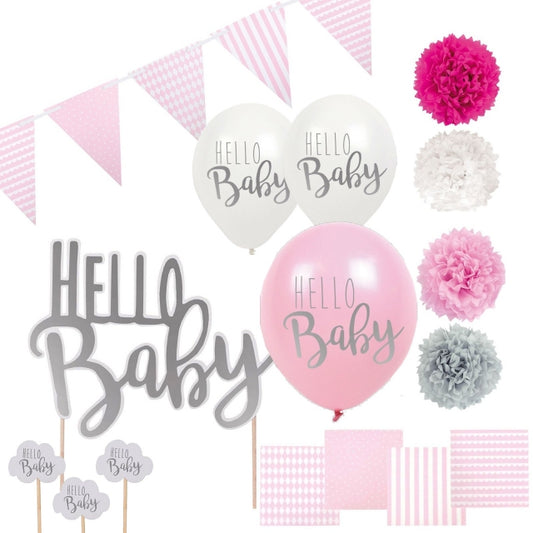 Jabadabado Babyshower Set Hello Baby Girl