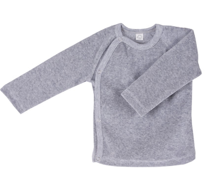 iobio Langarm Wickelpullover Nicky grau