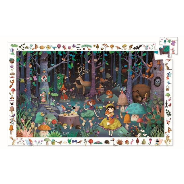 Djeco 100Teile Wimmelpuzzle: Der verwunschene Wald 5J+