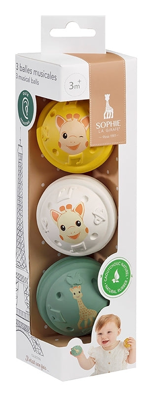 Vulli Sophie la Giraffe Rasselbälle Set 3er