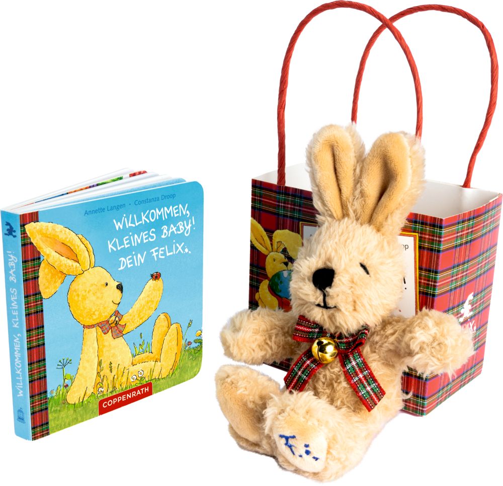 Coppenrath Die Spiegelburg Willkommen Kleines Baby - Stoffhase Felix 10cm